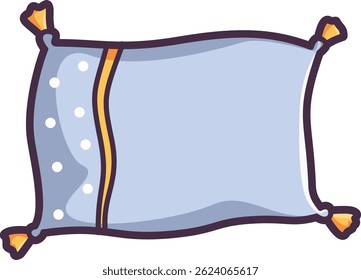Sleeping mat for preschool children Vector Illustration Icon. Flat Cartoon Style