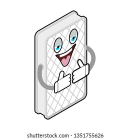 Sleeping mattress Thumbs up. Filling for bed. Vector illustration
