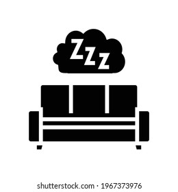 sleeping mens leisure glyph icon vector. isolated contour symbol black illustration