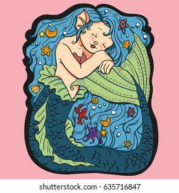 Sleeping mermaid