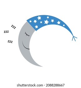 The Sleeping Moon with the Blue Cap.