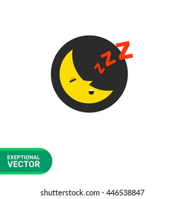 Sleeping moon icon