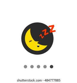 Sleeping moon icon