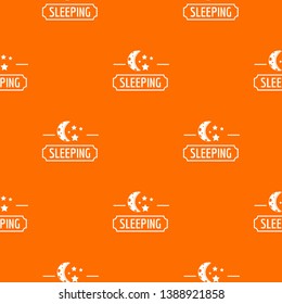 Sleeping moon pattern vector orange for any web design best