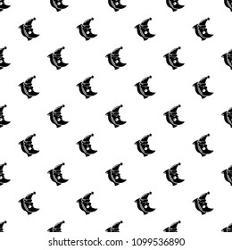 Sleeping moon pattern vector seamless repeating for any web design
