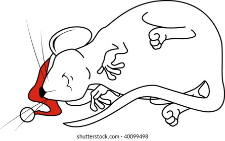 Sleeping Mouse Illustration