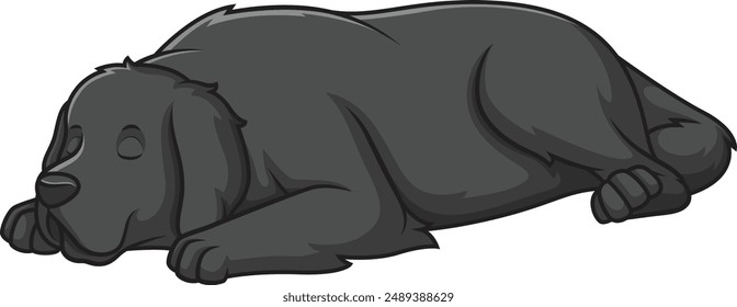 Ilustración vectorial de perro de Terranova