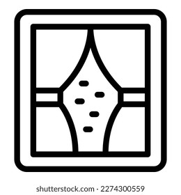 Sleeping night window icon outline vector. Insomnia sleep. Bed adult