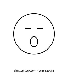 Sleeping with opened mouth icon. Simple line, outline vector expression of mood icons for ui and ux, website or mobile application