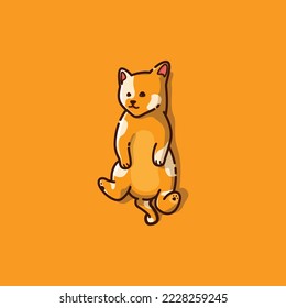 sleeping orange cat. simple and cute design, combined with cheerful colors. suitable for logo, tshirt, sticker etc