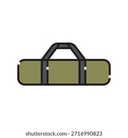 Icono de línea negra del cojín de dormir. Elemento aislado de Vector. Trazo editable