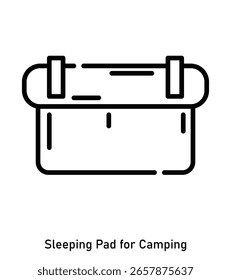 Sleeping Pad Icon – Rollable Foam Mat for Camping Sleep Comfort
