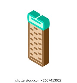 sleeping pad ultralight trekking isometric icon vector. sleeping pad ultralight trekking sign. isolated symbol illustration