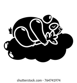 Sleeping panda icon. Simple illustration of Sseeping panda vector icon for web