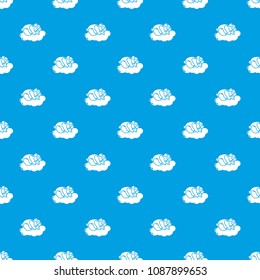 Sleeping panda pattern vector seamless blue repeat for any use