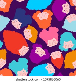 Sleeping pattern seamless. Little girl sleeping background. Vector illustration
