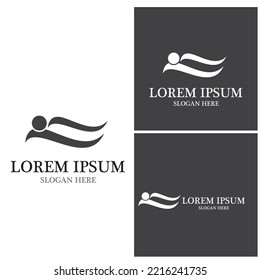 Ilustración de la plantilla de vectores del logotipo de personas durmientes