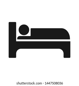 Sleeping person  flat vector icon