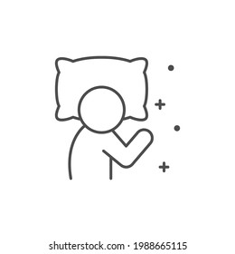 Sleeping Person Line Outline Icon