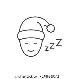 Sleeping person line outline icon