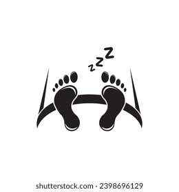 Sleeping person logo icon, vector illustration design