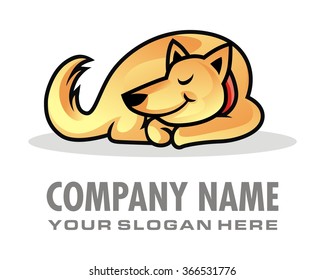 sleeping pet dog logo