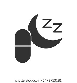 Sleeping Pill Icon Sign Symbol