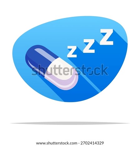 Sleeping pill vector isolated illustration