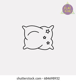 sleeping pillow line icon