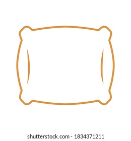 sleeping pillow line style icon design, insomnia sleep and night theme Vector illustration