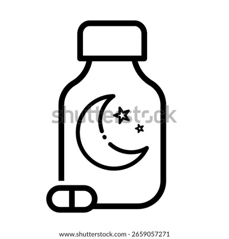  Sleeping pills bottle - vector icon