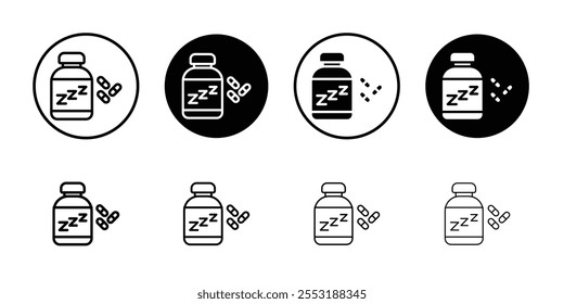 Schlaftabletten Symbol Kunstdesign Illustration