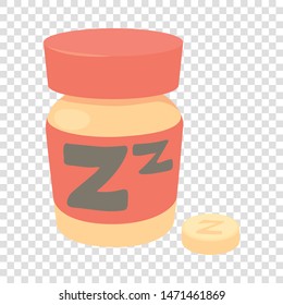 Sleeping pills icon. Cartoon illustration of sleeping pills vector icon for web