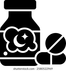 Sleeping Pills Icon Element For Design