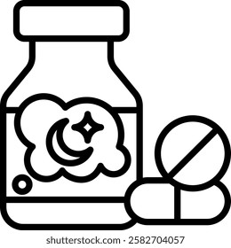 Sleeping Pills Icon Element For Design