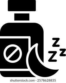 Sleeping Pills Icon Glyph Vector Illustration