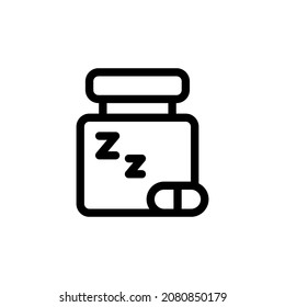 sleeping pills icon illustration vector graphic