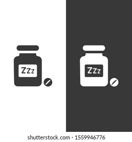 Sleeping pills icon. Isolated image. Pharmacy and medicine vector illustration