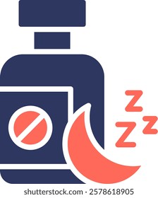 Sleeping Pills Icon Mixed Vector Illustration