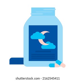 Sleeping Pills Icon On White Background