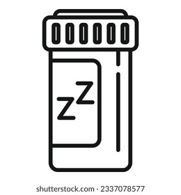 Sleeping pills icon outline vector. Stress night. Bed sleepy