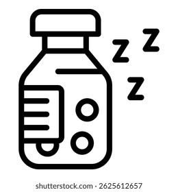 Sleeping pills icon. Outline Sleeping pills vector icon for web design isolated on white background