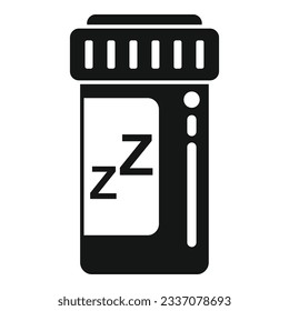 Sleeping pills icon simple vector. Stress night. Bed sleepy