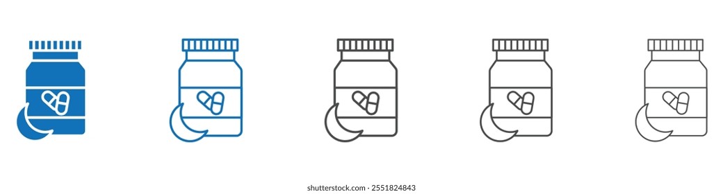 Schlaftabletten Symbol Vektor Set Sammlung für Web