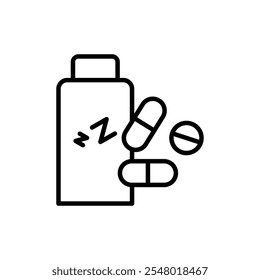 Schlaftabletten Symbol Web-Design in Vektor
