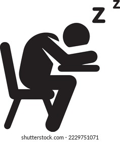 sleeping problem icon. Sleep disorder with insomnia, sleepwalk and sleepless night vector icon. panic attack, headache, fatigue, insomnia, despair, phobia,