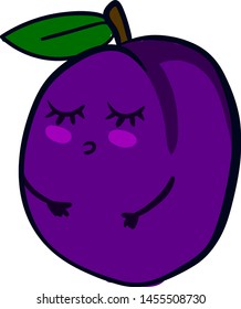 Pune púrpura durmiente, ilustración, vector sobre fondo blanco.