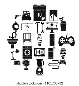 Sleeping quarters icons set. Simple set of 25 sleeping quarters vector icons for web isolated on white background