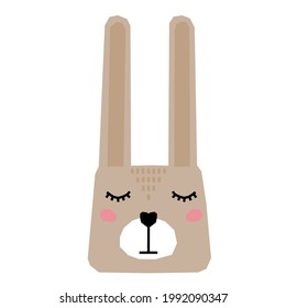 sleeping rabbit animal  character baby nursery element icon