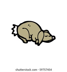 sleeping rabbit cartoon